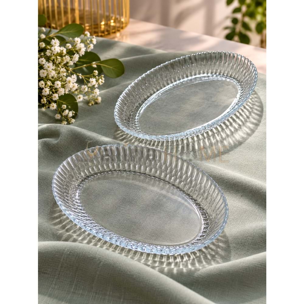 PAŞABAHÇE KAYIK TABAK RAİN 2 Lİ OVAL TABAK 166x130 MM 1*6