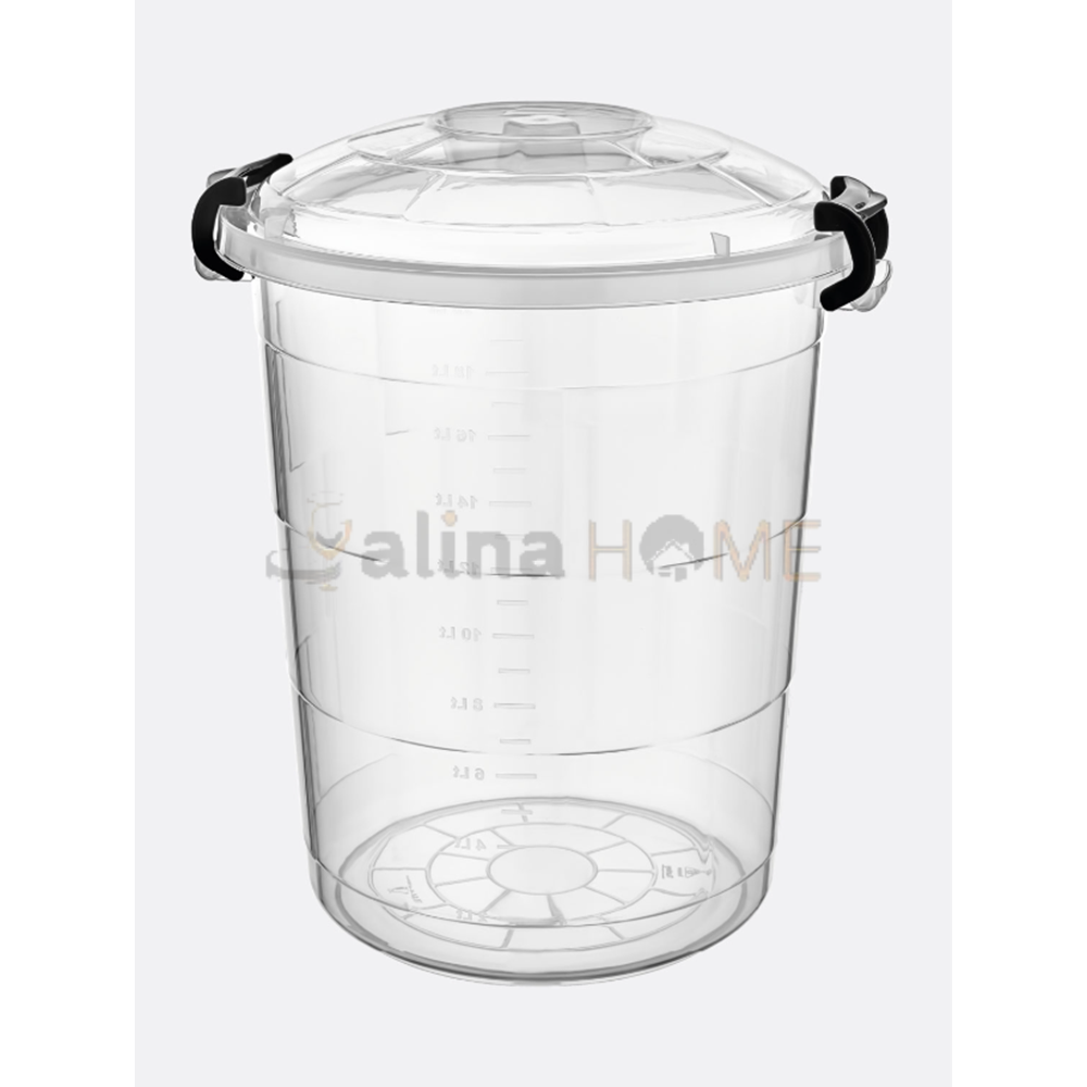 BURSEV TETRİS BAKLİYAT KOVA YUVARLAK ŞEFFAF 65 LT 1*10
