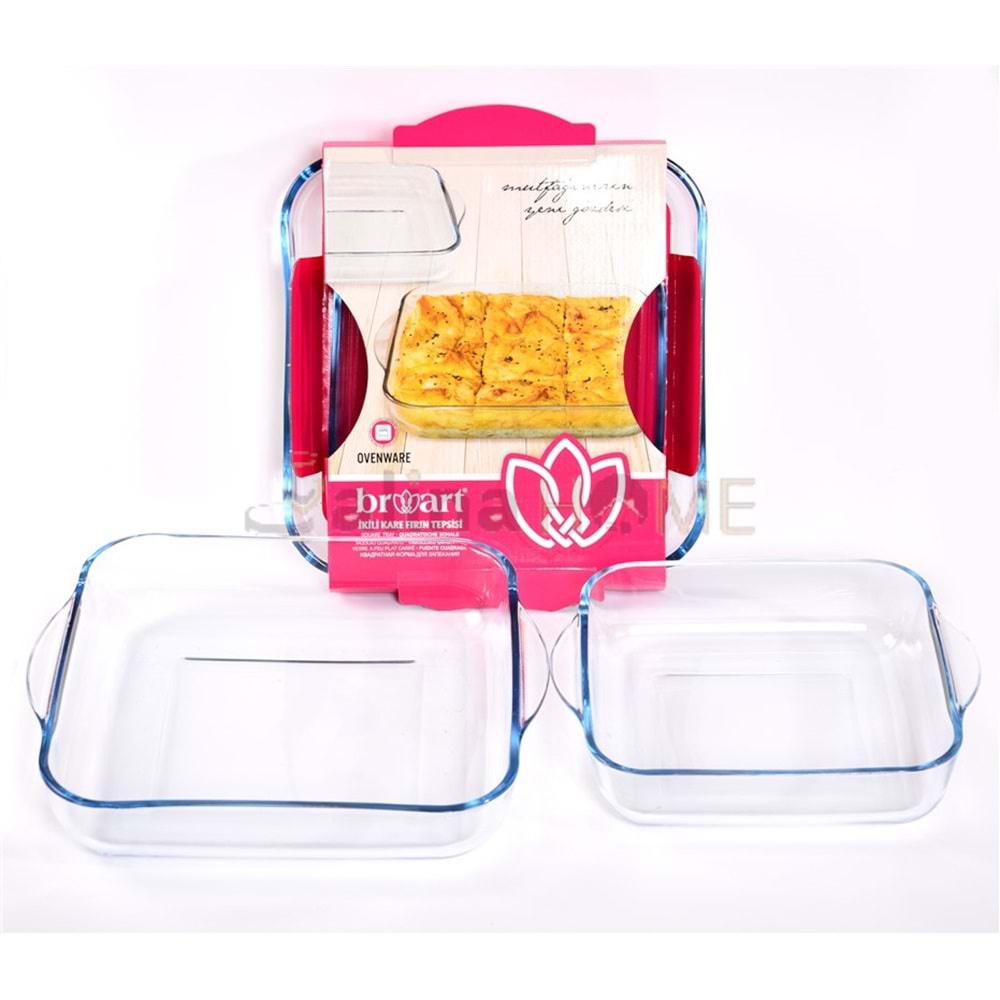 BRART TEPSİ 2 Lİ KARE SADE TEPSİ 27 CM-21 CM 1*4