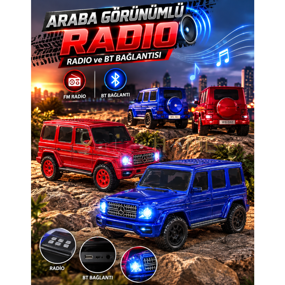 MTR RADYO JEEP MODEL BLUETOOTH BAĞLANTILI HOPARLÖR 1*1