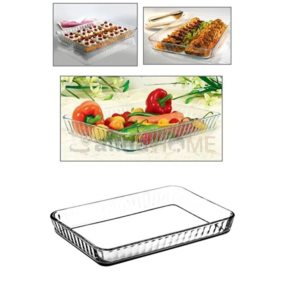 PAŞABAHÇE BORCAM DİKDÖRTGEN BÜYÜK TEPSİ 40x27 CM 1*6