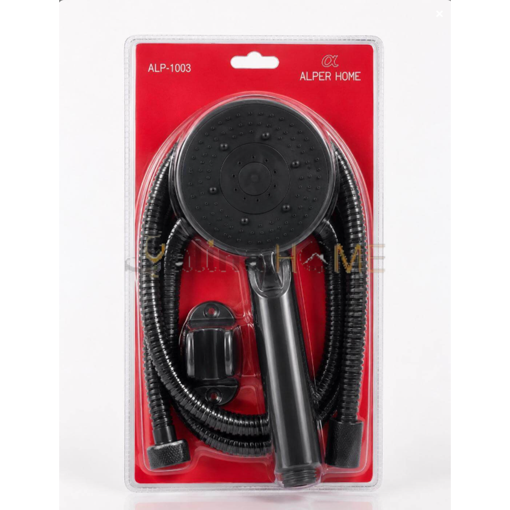 ALP DUŞ BAŞLIĞI METAL HORTUMLU SİYAH MY-0026 1*12