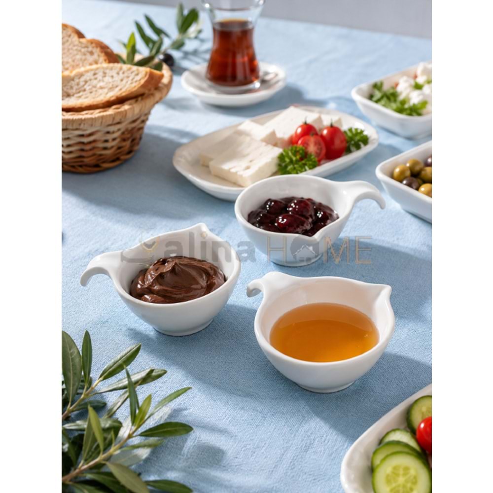 ASEL SERAMİK SOSLUK KULPLU L SOSLUK 8 CM REÇELLİK 1*80