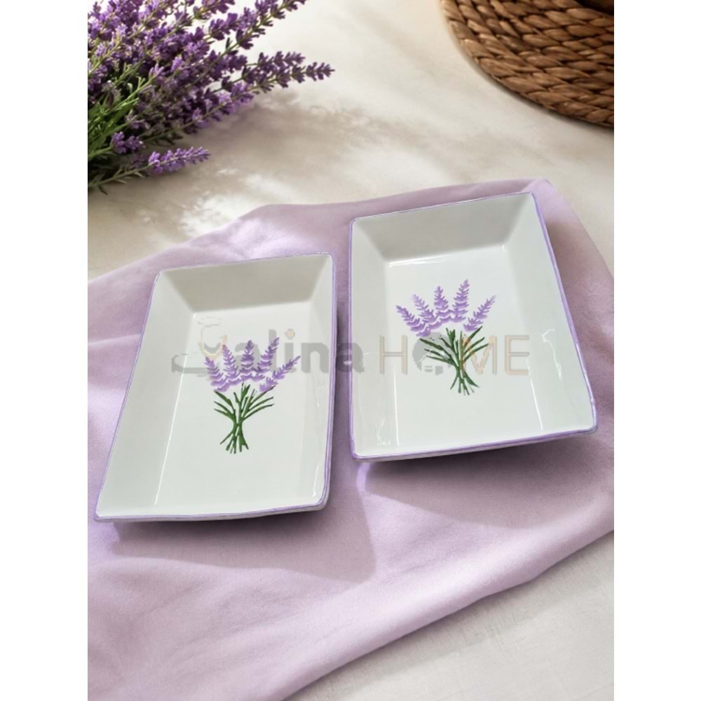 ASEL SERAMİK KAYIK LAVANTA DİKDÖRTGEN KAYIK 24 CM 1*24
