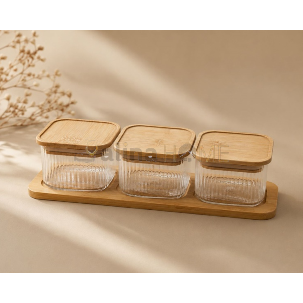BALSA CAM KAHVALTILIK BAMBU TEPSİLİ 3 LÜ 1*12