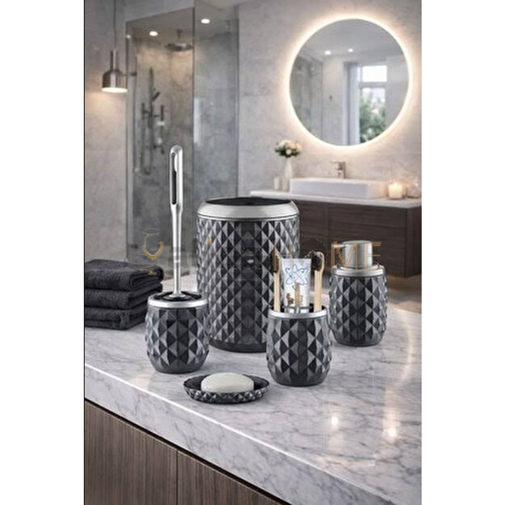 DECOREV BANYO SETİ WACO 5 PARÇA GRİ 1*6