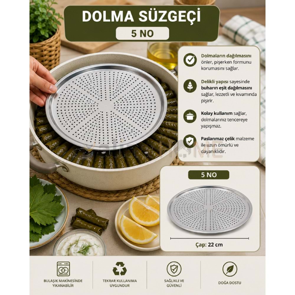 ZEN LİFE KROM DOLMA SÜZEK 5 NO 22 CM 1*50