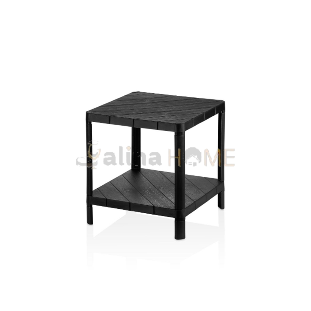 DEMPA MODÜLER TREND DİKDÖRTGEN RAF ÜNİTESİ 2 KATLI SİYAH 1*6
