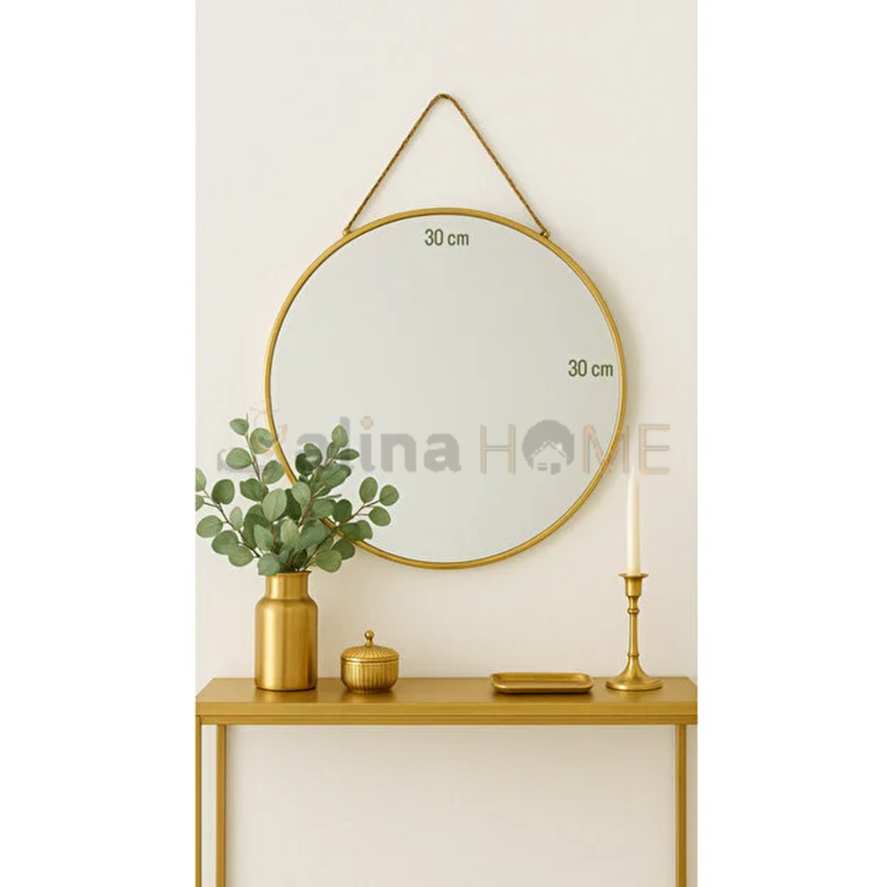 GLD AYNA DEKORATİF ASILABİLİR GOLD YUVARLAK 30 CM 1*24