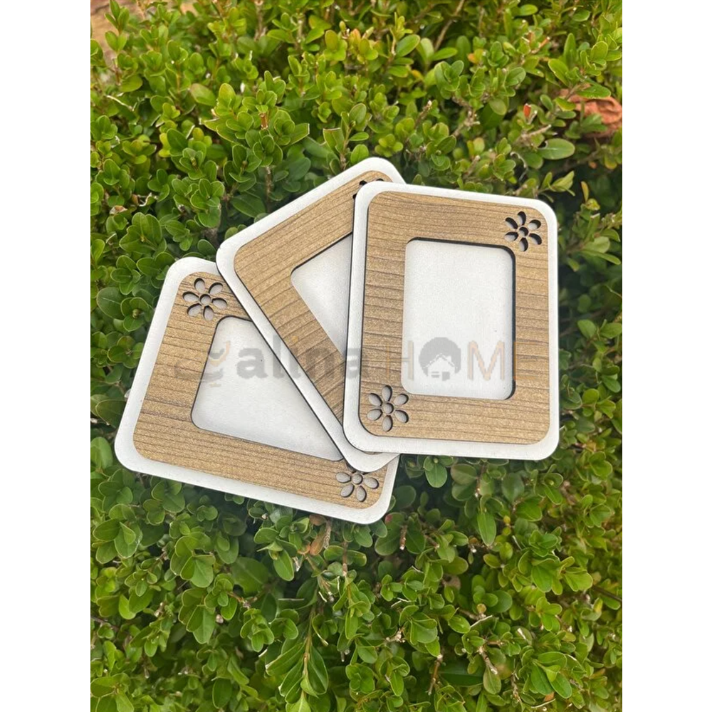 GLS AHŞAP VESİKALIK MAGNET BUZDOLABI MİNİ ÇERÇEVE