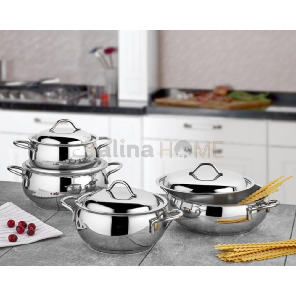 GÜLSAN ÇELİK TENCERE SETİ İREM 16-18-20-22 ÇELİK KAPAK 1*2