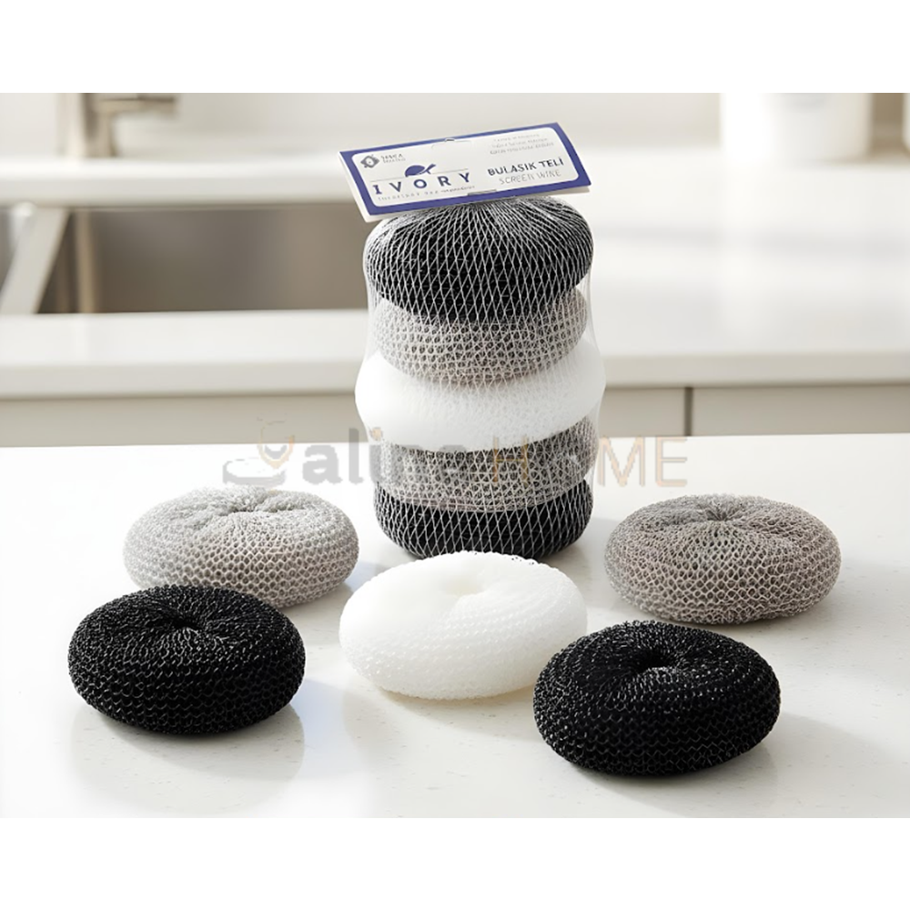 BZD IVORY BULAŞIK TELİ FİLELİ 5 Lİ 1*150
