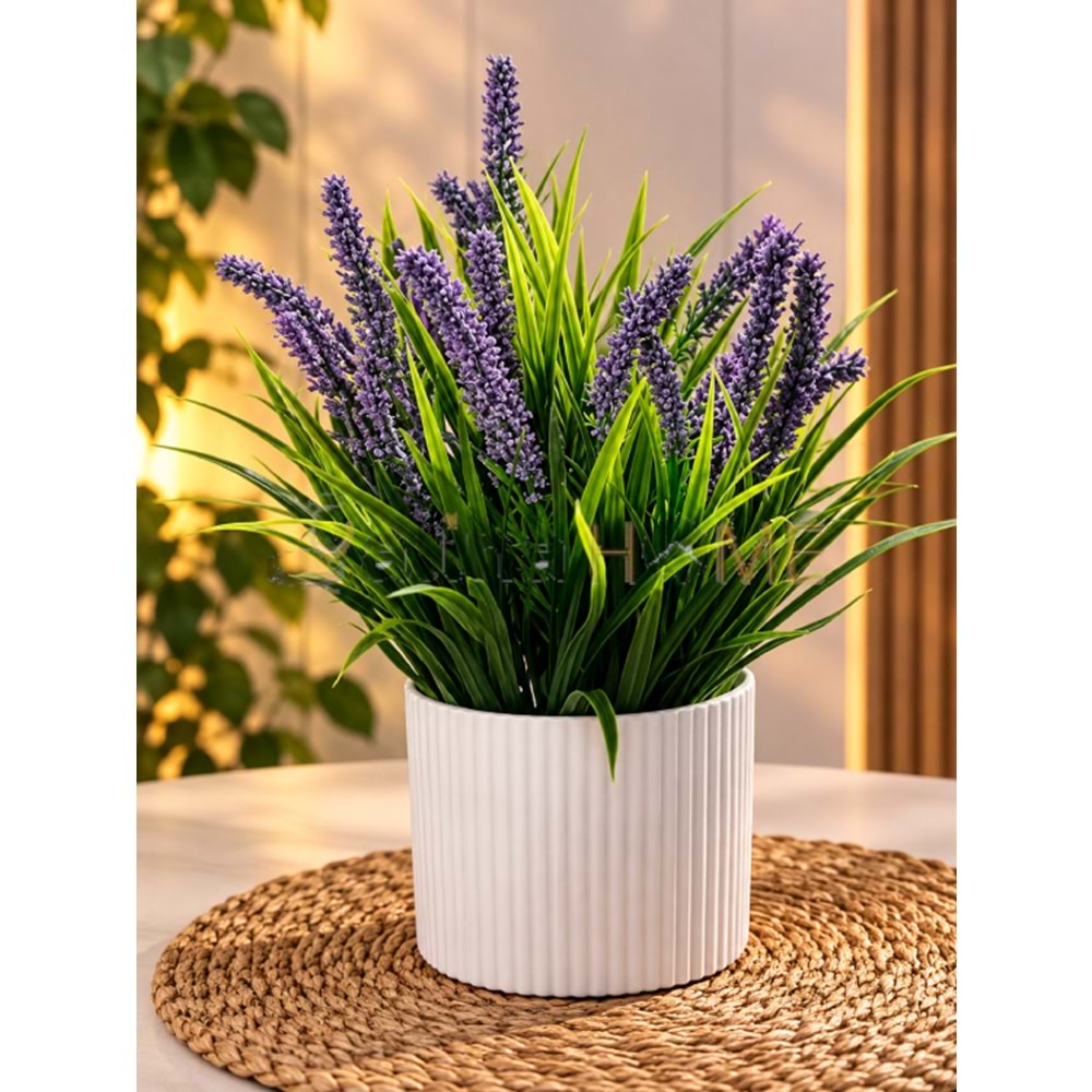 KRD ÇİÇEK YAPAY SAKSILI LAVANTA ÇİÇEĞİ 25 CM 1*12