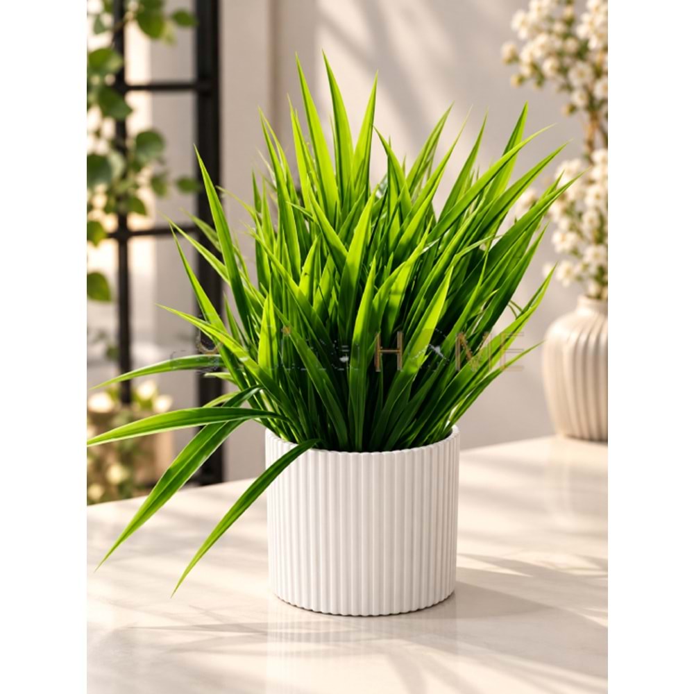 KRD ÇİÇEK YAPAY SAKSILI ÇİMEN ÇİÇEĞİ 25 CM 1*12