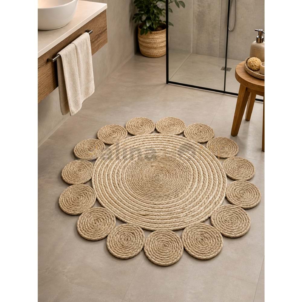 MLN HASIR BANYO PASPASI YUVARLAK 80 CM 1*20