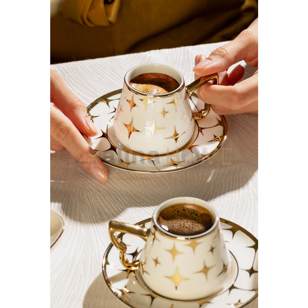 NEHİR PORSELEN KAHVE FİNCAN TAKIMI TUTKU 6 LI 1*12