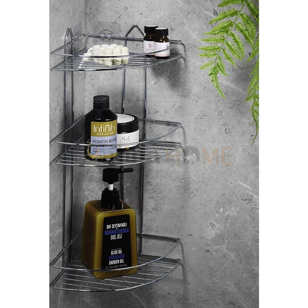 NİL METAL BANYO KÖŞELİĞİ 3 KATLI KROM 1*12