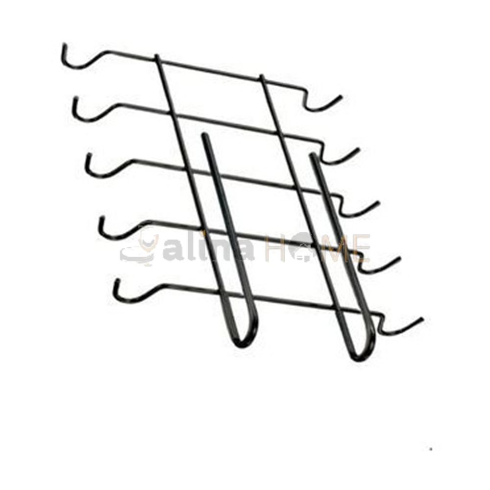 NİL METAL ASKILIK DOLAP İÇİ FİNCAN ASKILIĞI 10 KANCALI SİYAH 1*24