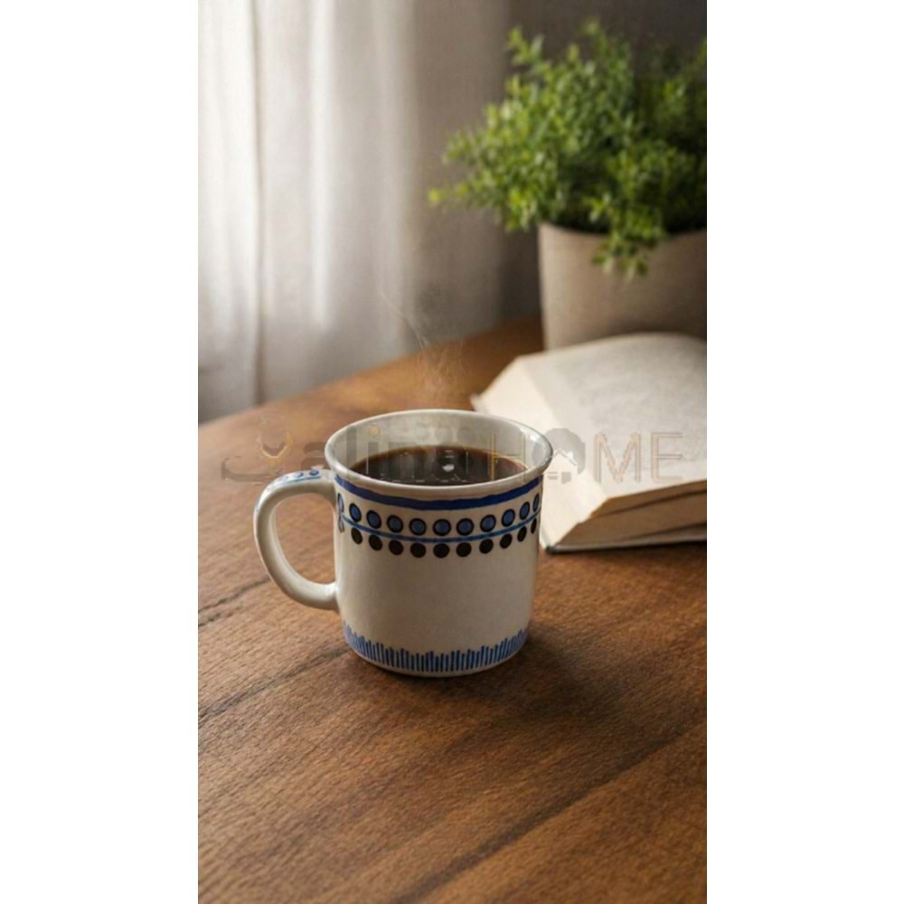 PASHA PORSELEN KUPA BUBBLE MAVİ 1*24