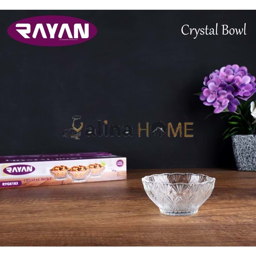 RAYAN CAM KASE CRYSTAL BOWL 6 LI ÇEREZLİK 1*12