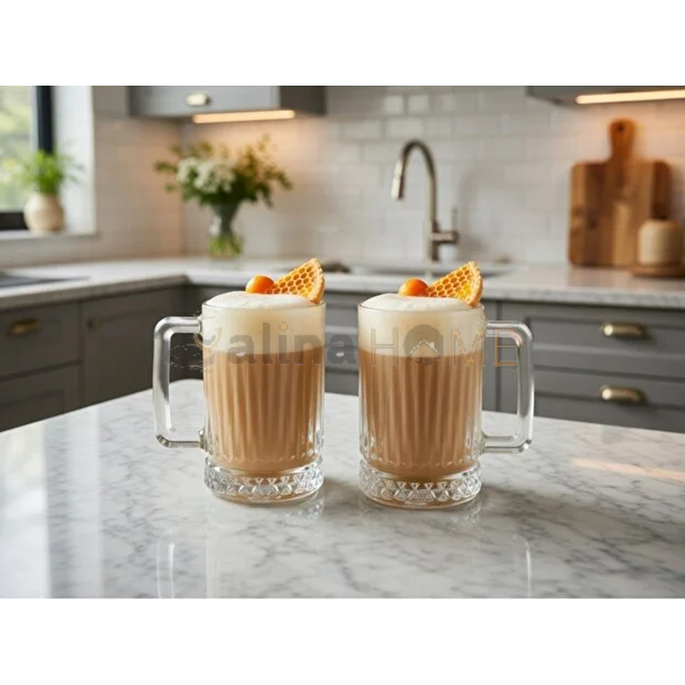 RAYAN CAM KULPLU BARDAK 3 LÜ KARMA LATTE1 300 ML 1*8