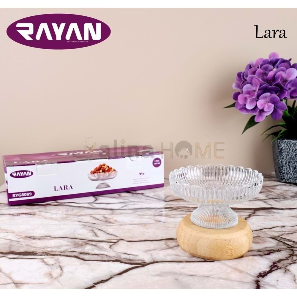 RAYAN CAM SUNUMLUK LARA 3 LÜ AYAKLI SUNUMLUK 1*12