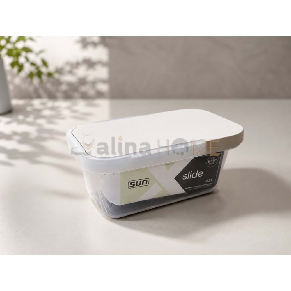 SUN SAKLAMA KABI SÜRGÜLÜ KAPAK 850 ML 1*36