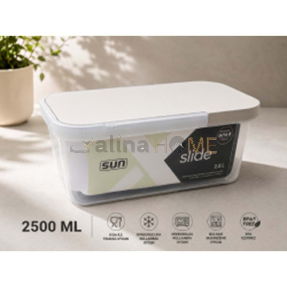 SUN SAKLAMA KABI SÜRGÜLÜ KAPAK 2500 ML 1*24