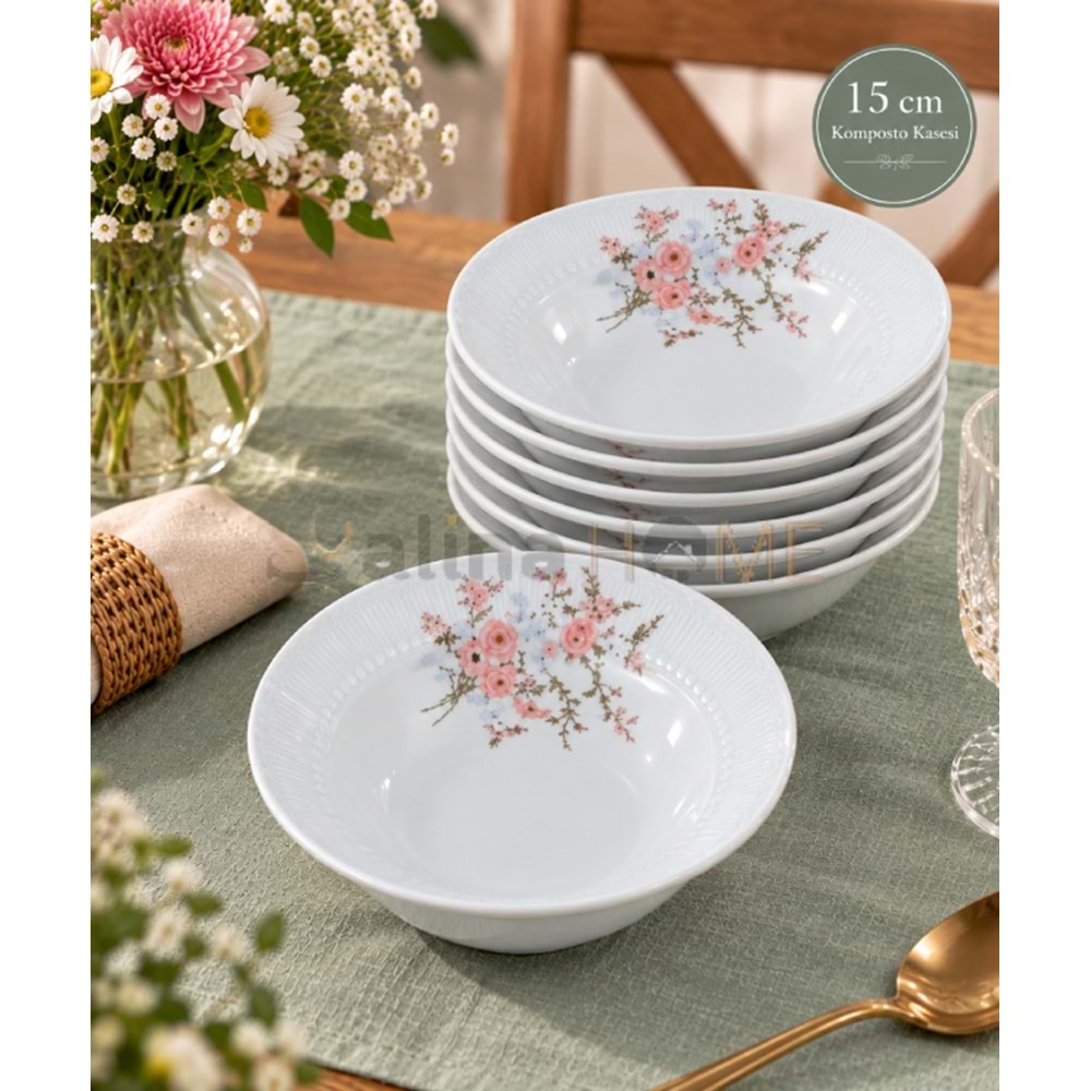 GÜRAL PORSELEN SEDEF 15 CM KOMPOSTO KASESİ 1*12