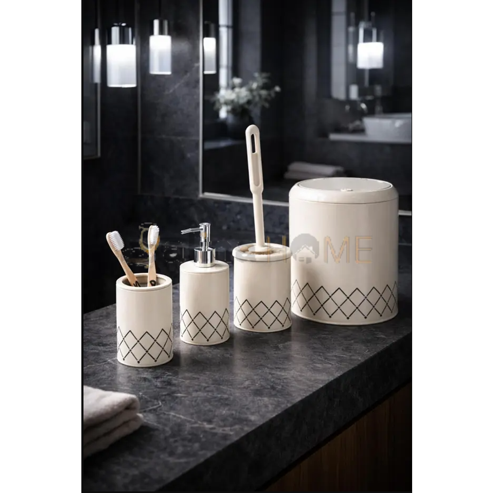 VICHY BANYO SETİ 4 PARÇA METAL KREM 1*4