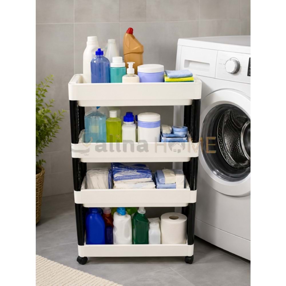 DOLLY ORGANİZER SLİM MAXEL 4 KATLI TEKERLEKLİ 29x24x45 CM 1*1