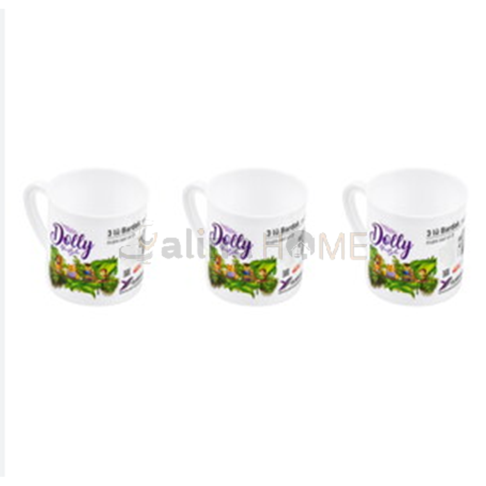 DOLLY PLASTİK BARDAK 3 LÜ DESENLİ BARDAK 1*60