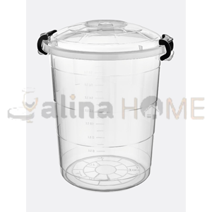 BURSEV TETRİS BAKLİYAT KOVA YUVARLAK ŞEFFAF 65 LT 1*10