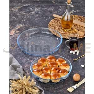 BRART TEPSİ 2 Lİ YUVARLAK OPTİKLİ TEPSİ 31 CM-25 CM 1*4