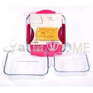 BRART TEPSİ 2 Lİ KARE SADE TEPSİ 27 CM-21 CM 1*4