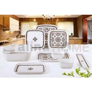 MTR PORSELEN YEMEK TAKIMI 45 PARÇA KARE 1*1