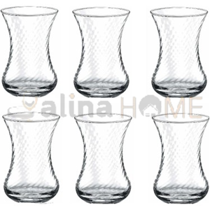 PAŞABAHÇE ÇAY BARDAĞI İNCE BELLİ OPTİKLİ 1*12