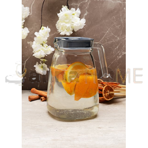 PAŞABAHÇE CAM SÜRAHİ CARRE GRİ KAPAK 1800 ML 1*6