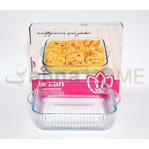 BRART TEPSİ KÜÇÜK KARE OPTİKLİ TEPSİ 21 CM 1*6