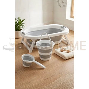 BEE HOME KATLANABİLİR BEBEK BANYO SETİ KÜVET-KOVA-MAŞRAPA SETİ