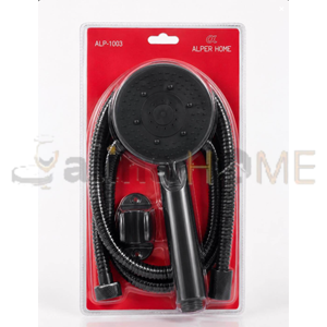 ALP DUŞ BAŞLIĞI METAL HORTUMLU SİYAH MY-0026 1*12