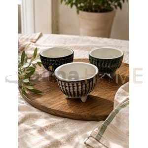 ASEL SERAMİK SOSLUK 6 LI AYAKLI REÇELLİK 1*12