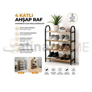 BEE HOME AYAKKABILIK DOĞAL AHŞAP AYAKKABI ÜNİTESİ 1*18