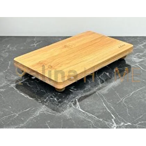 BZD IVORY BAMBU SUNUMLUK DİKDÖRTGEN AYAKLI 24x15 CM 1*48