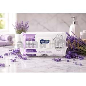BONEYM ÇOK AMAÇLI YÜZEY TEMİZLİK HAVLUSU LAVANTA 100 LÜ 1*12