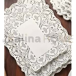 BZD IVORY DANTEL SUNUMLUK DİKDÖRTGEN DANTEL 36 LI 16x23 CM 1*12