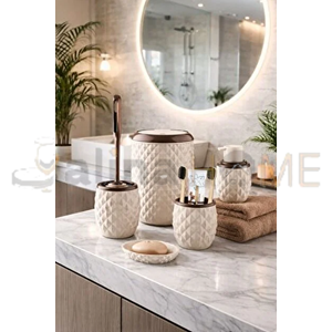 DECOREV BANYO SETİ WACO 5 PARÇA KREM 1*6