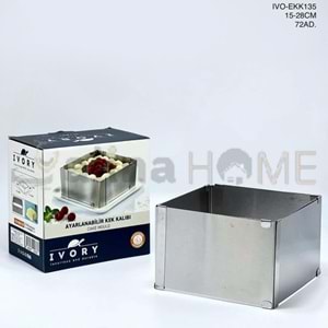 BZD IVORY KEK KALIBI METAL AYARLANABİLİR KARE 1*72