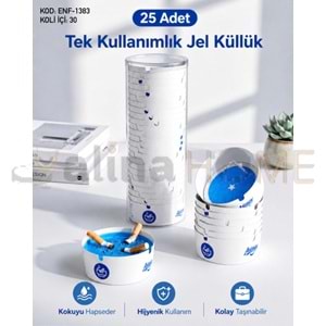 ENF KÜLLÜK TEK KULLANIMLIK JEL KAĞIT KÜLLÜK 25 Lİ 1*30