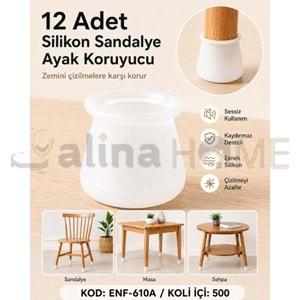 ENF SİLİKON SANDALYE AYAĞI 12 Lİ 1*50